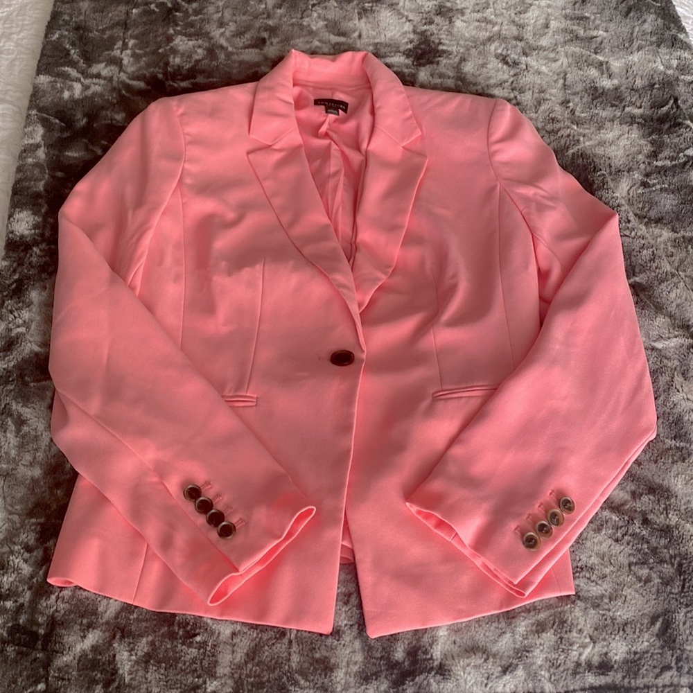 ANN TAYLOR FACTORY bubblegum pink blazer